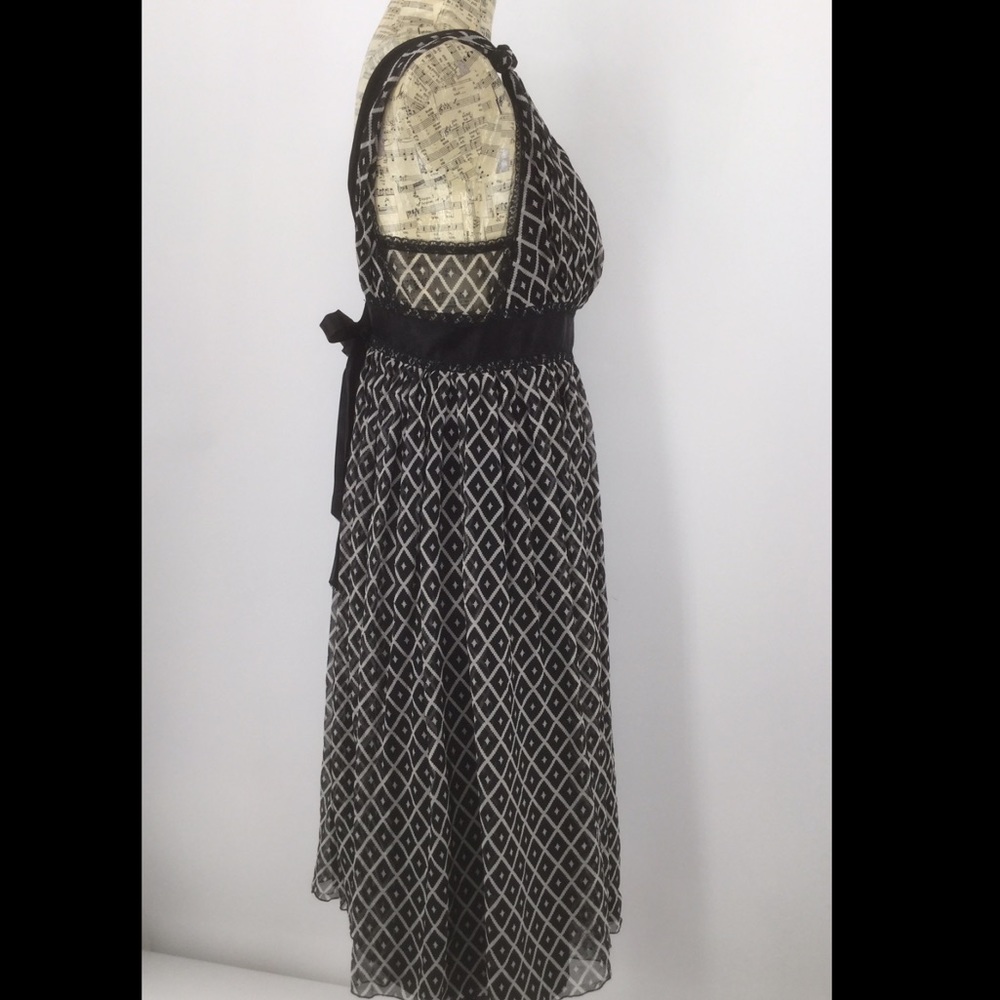 Nelli Small Black & White Sheer Summer Dress